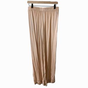 Olivaceous Light Mauve Satin Shiny Straight Soft Pants